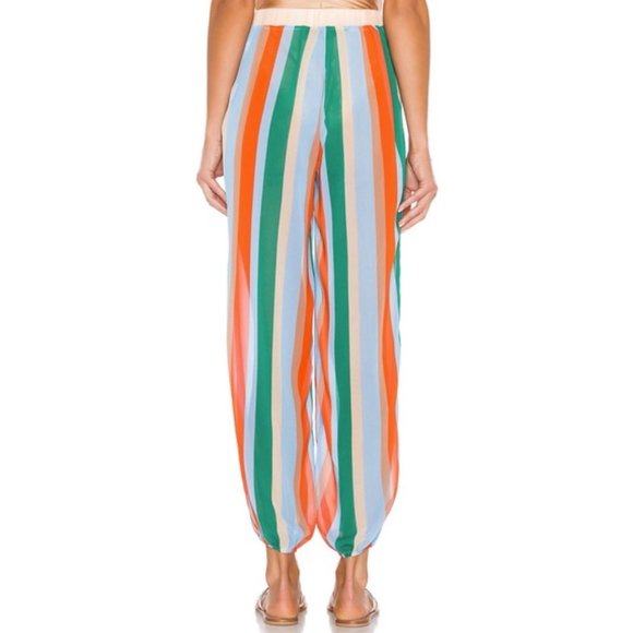 House of Harlow 1960 x Revolve Manaus Miami Stripe Jogger Pant XS Beach Vacation - Picture 2 of 10